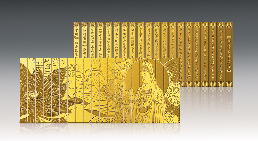 Prajnaparamita Hṛdaya Gold/Silver Letters